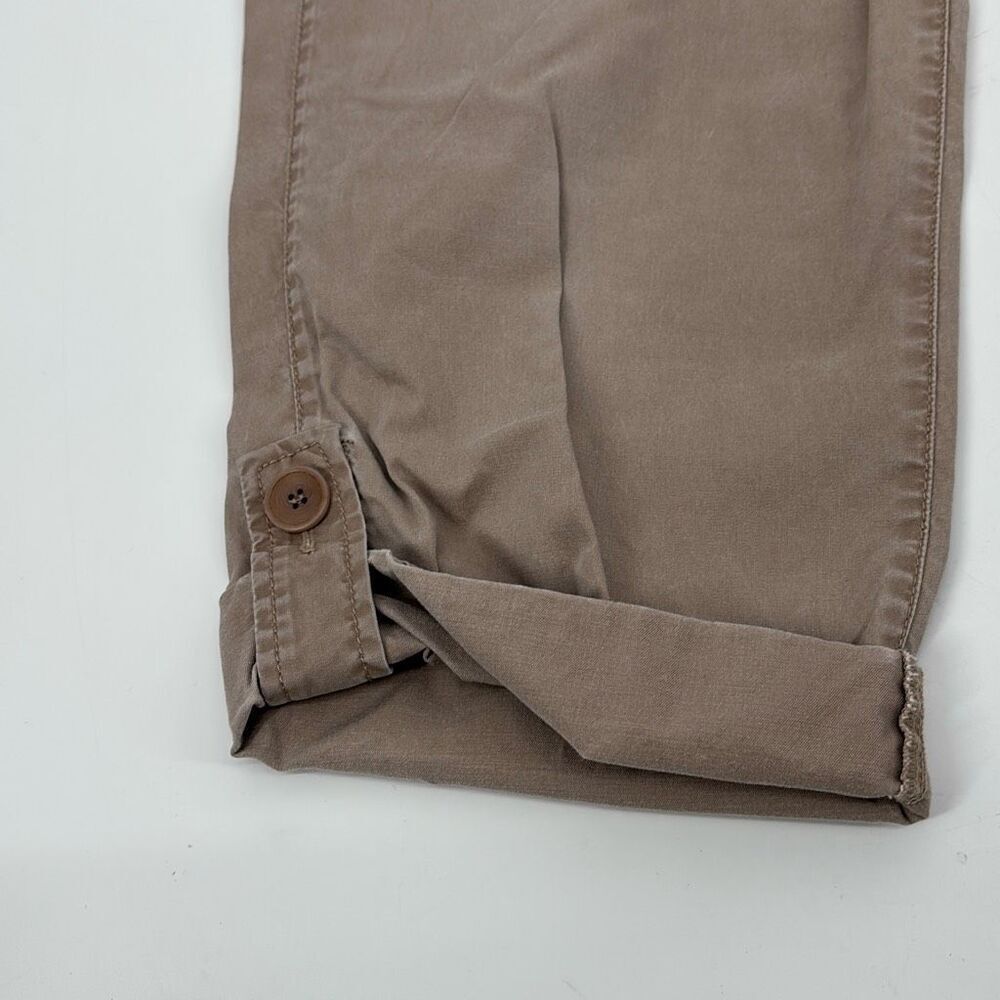 Eileen Fisher Roll-Cuff Cotton Lyocell Blend Cropped Capri Pants Beige Size PP - Picture 6 of 12